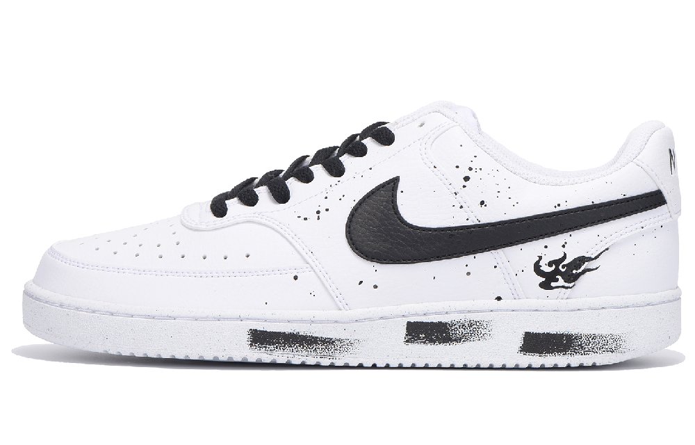 Nike Court Vision 1 Slip-Resistant Coverage Low-Top Skateboard Shoes Men's White