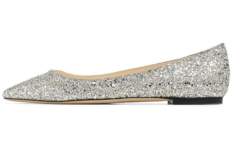 Jimmy Choo ROMY Flat Shoes Women's Silver