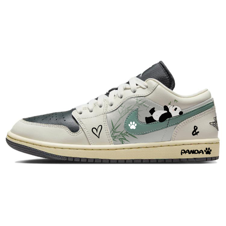 Jordan Air Jordan 1 Vintage Basketball Shoes Women's Low Top Black/Green