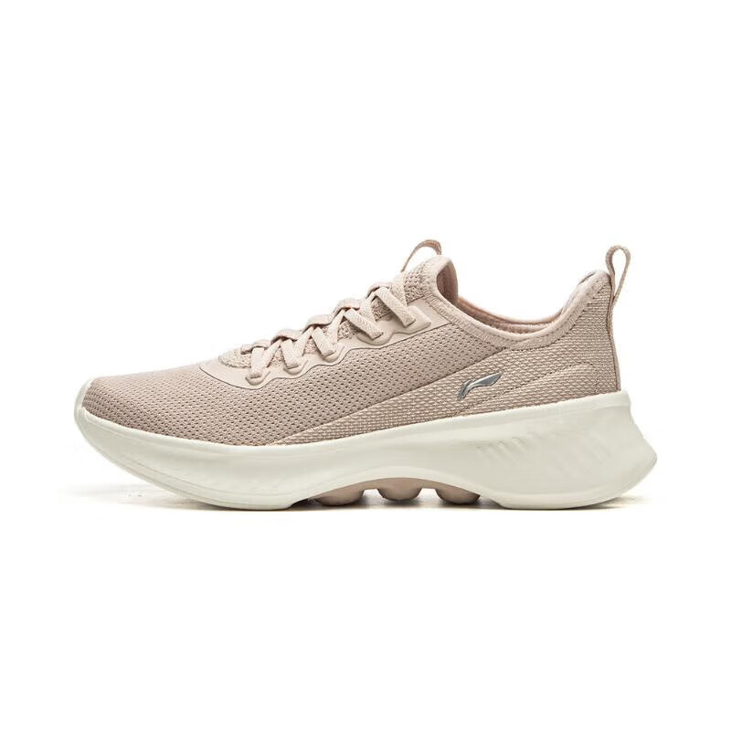 LiNing Anti-Slip And Wear-Resistant Lightweight Low-Top Casual Running Shoes Women's Beige