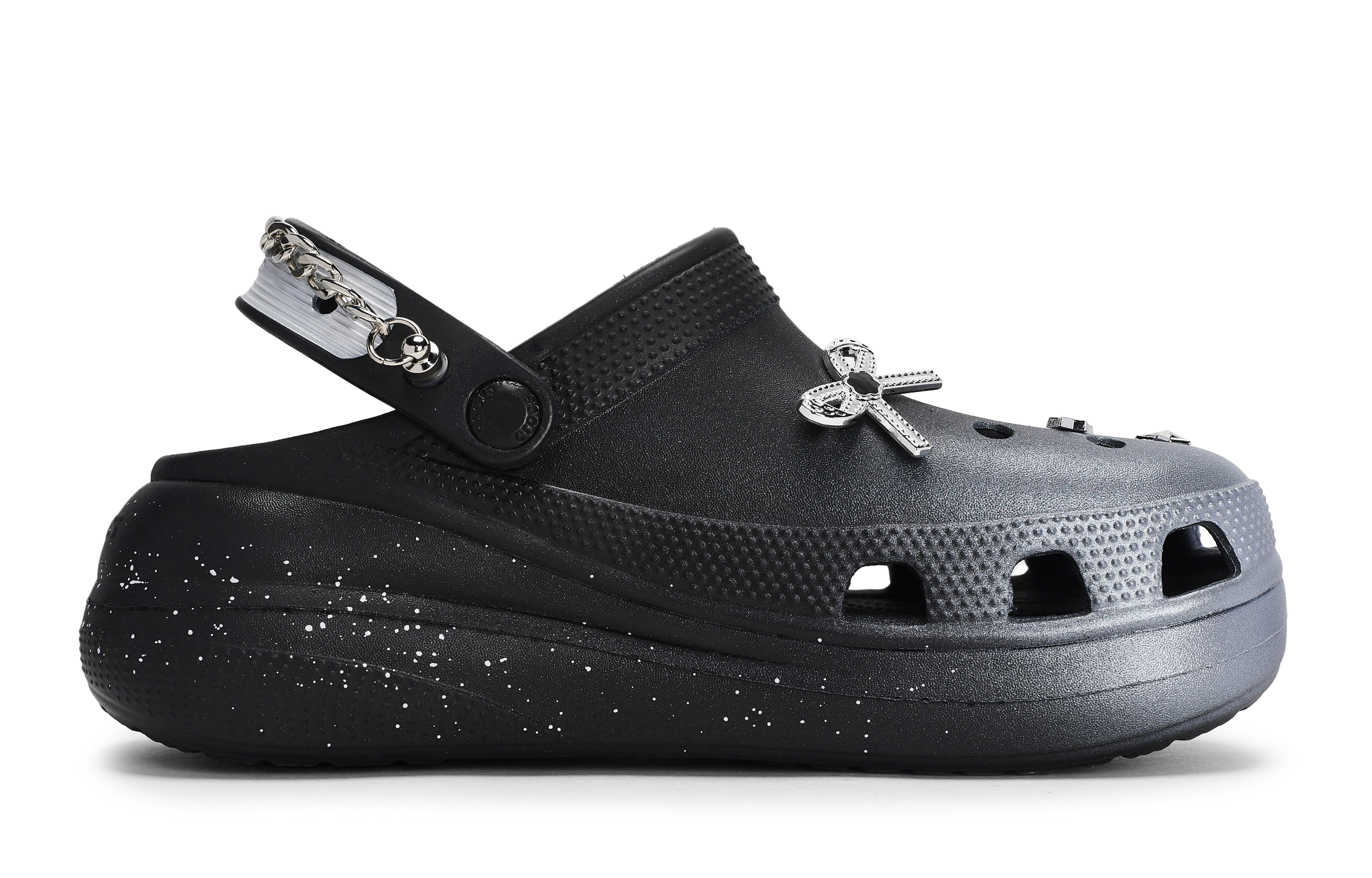 Crocs Classic Clog 811 Manufacturing, Invisible Wings, Special Shoe Box Clogs Unisex Black Silver купить в интернет-магазине Yoocart с быстрой доставкой по России.