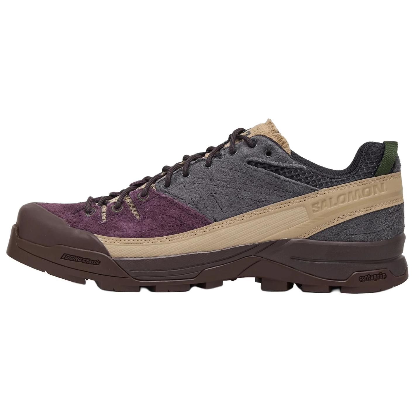 SALOMON X ALP Low top Hiking Shoes Men's Gray Purple