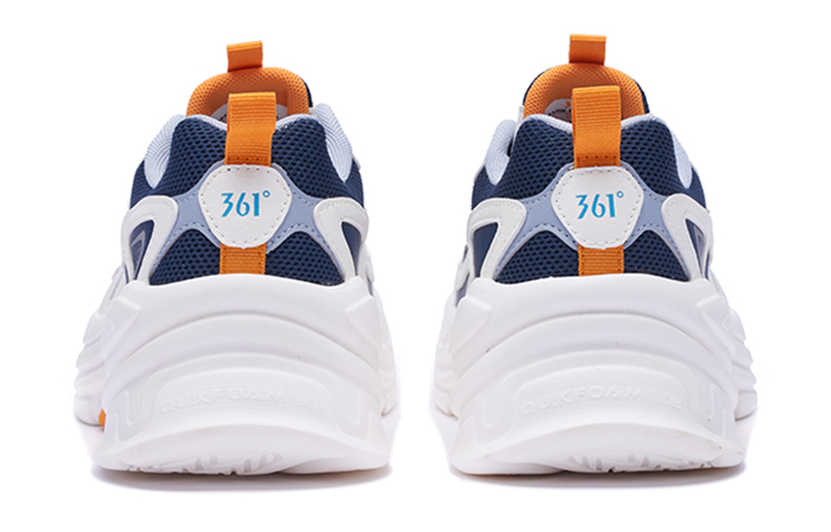 361° Slip Resistant, Abrasion Resistant, Breathable, Lightweight Low Top Running Shoes Men's White Blue купить в интернет-магазине Yoocart с быстрой доставкой по России.