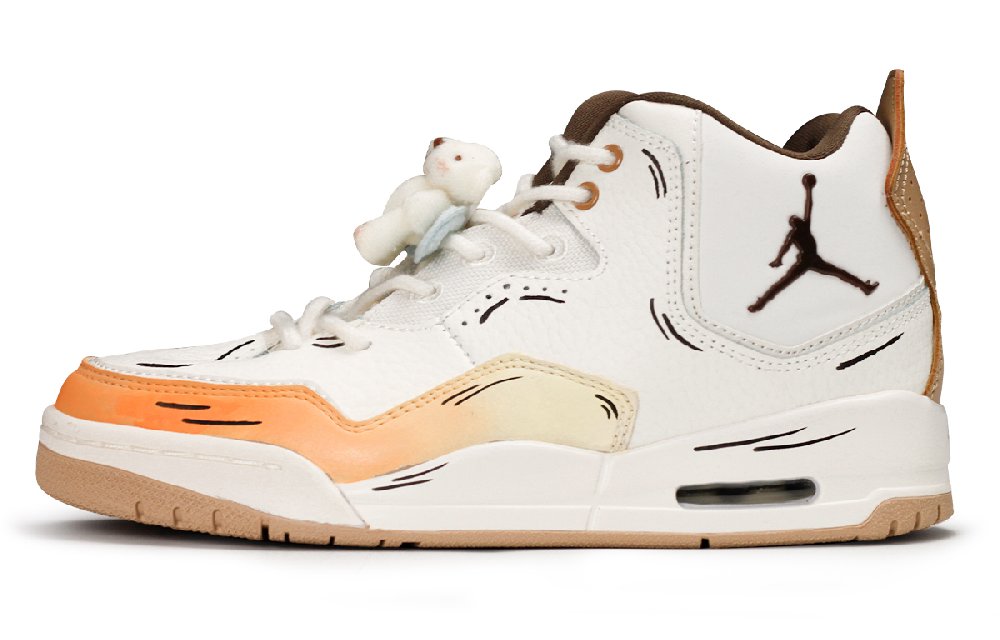 Jordan Courtside 23 High-Top Vintage Basketball Shoes GS Orange White