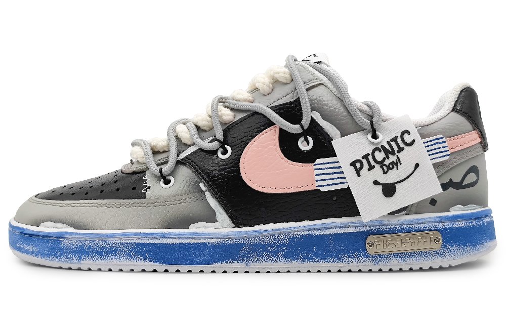 Nike Court Vision 1 Skateboard Shoes Women's Low-Top Black/Pink