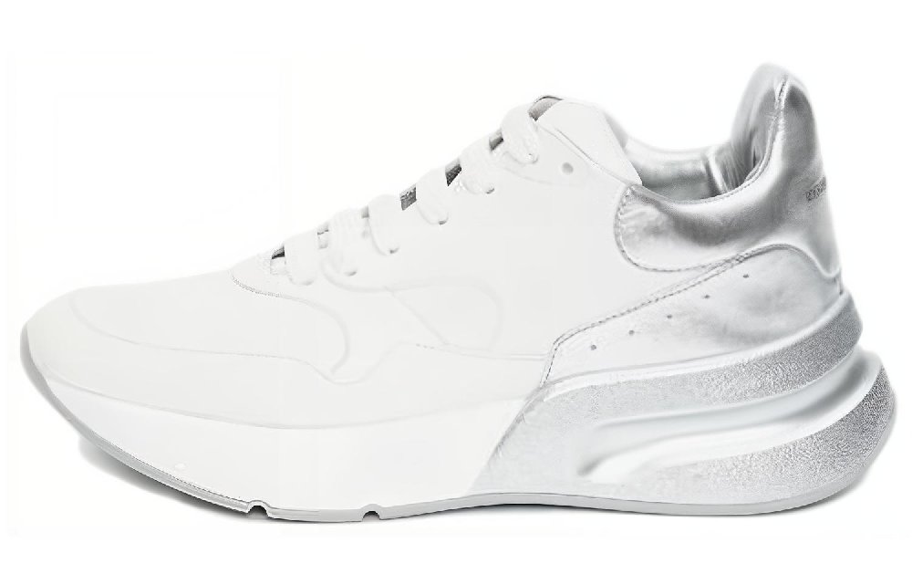 Alexander McQueen Oversized Shock Absorbers Low Top Casual Shoes Men's White Silver