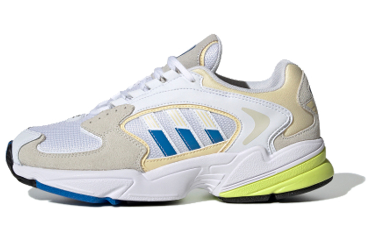 Adidas Originals Falcon 2000 Non-slip Lightweight Low-Top Chunky Sneakers Women's White Brown Blue