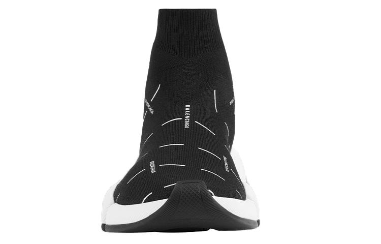 Balenciaga Speed 2.0 Black White Logo Women's купить в интернет-магазине Yoocart с быстрой доставкой по России.