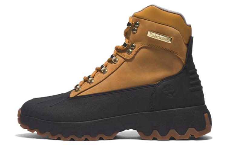 Timberland TBL® Edge Cushioned Slip Resistant Abrasion Resistant High Top Outdoor Shoes Black Yellow