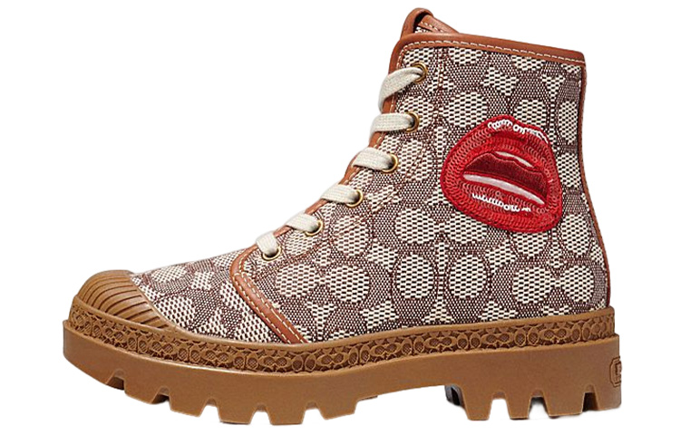 TOM WESSELMANN x COACH Trooper Ankle Boots Women's Monogram Umber