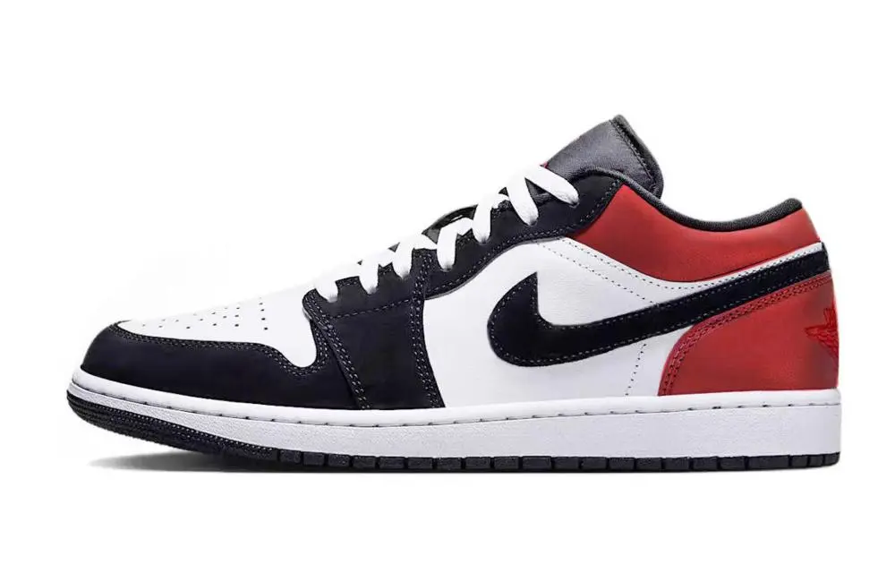 Jordan Air Jordan 1 Slip Resistant Abrasion Resistant Low top Vintage Basketball Shoes Unisex Black