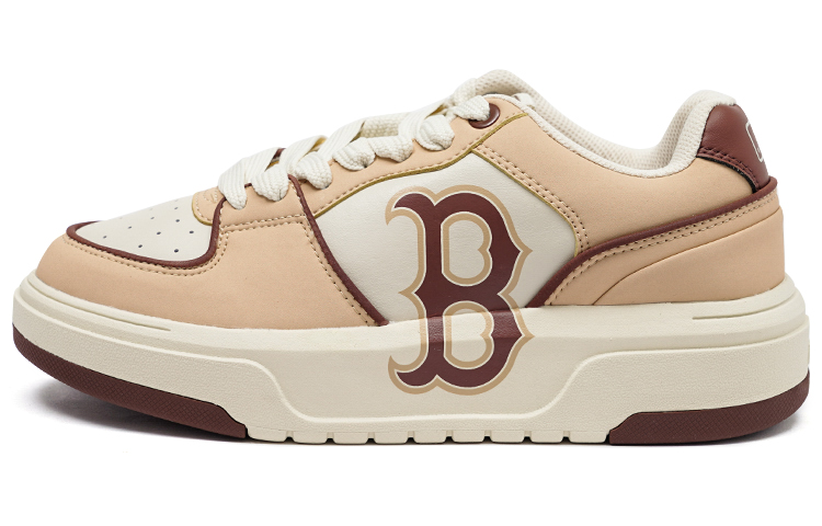MLB Chunky Liner Skateboard Shoes Unisex Low-Top Beige Yellow/White