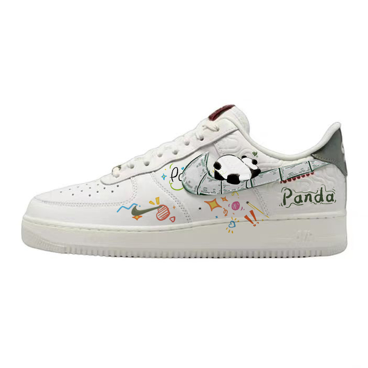 Nike Air Force 1 Anti Slip And Wear Resistant Lightweight Low Top Skateboard Shoes Unisex Beige