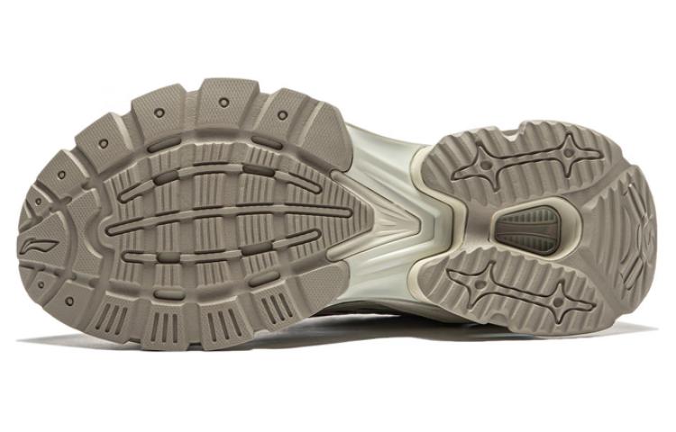 LiNing Furious Rider BOW Cushioned Slip-Resistant Low-Top Running Shoes Men's Green Gray