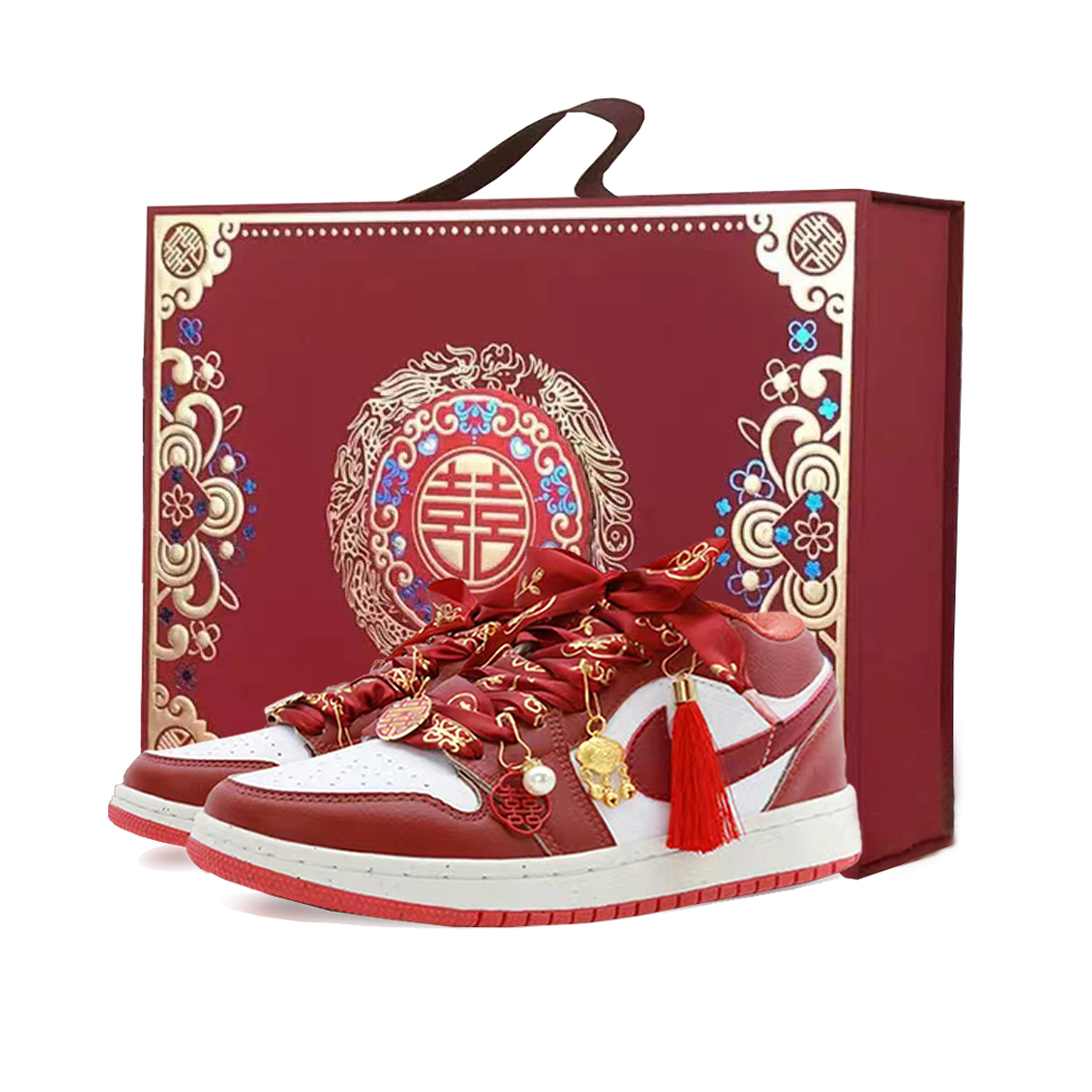 JORDAN Air JORDAN 1 Vintage Basketball Shoes Men Low Top White/Red