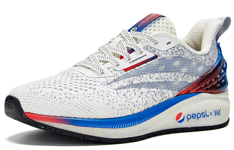 361° Lightweight Breathable And Rebound Low-Top Casual Shoes Women's White Blue