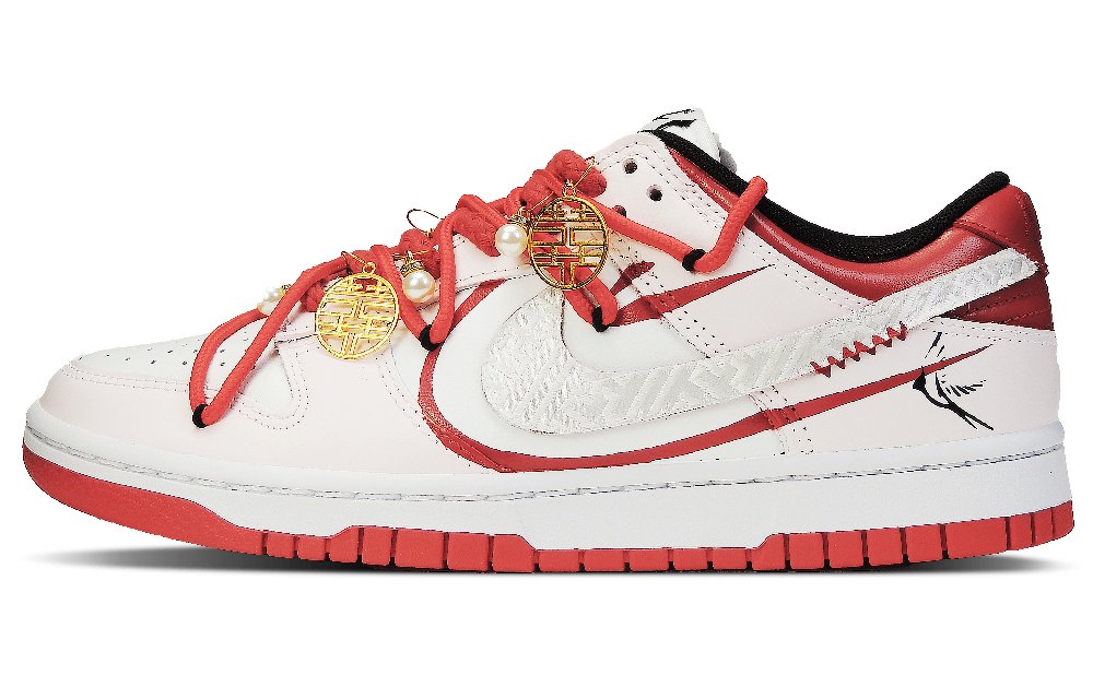 Nike Dunk Wing To Wing Low-Top Skateboard Shoes Unisex White Red