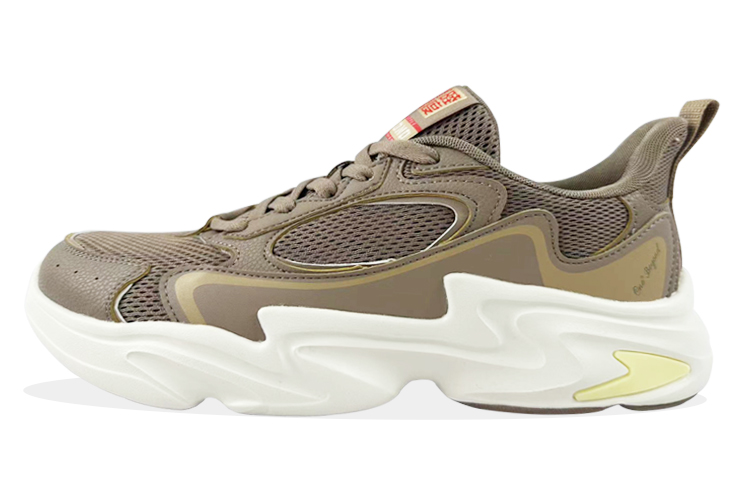 361° Chunky Sneakers Men's Low Top Linen Gray/Khaki Brown
