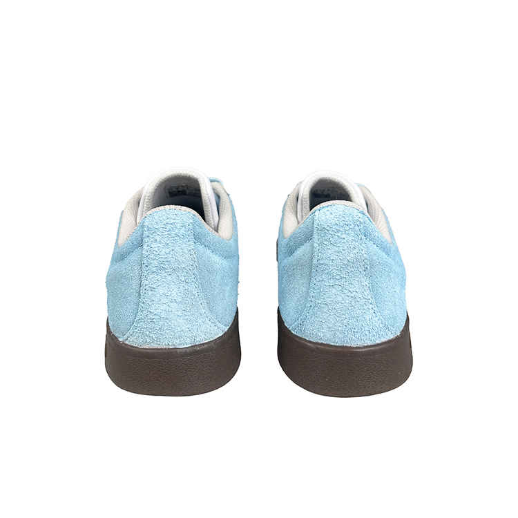 Adidas Neo Vl Court Classic Slip-Resistant Low-Top Skateboard Shoes Unisex Blue Silver