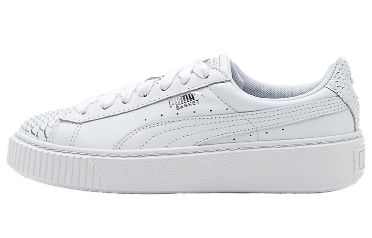 PUMA Basket Platform Ocean Leisure Board Shoes White Women's