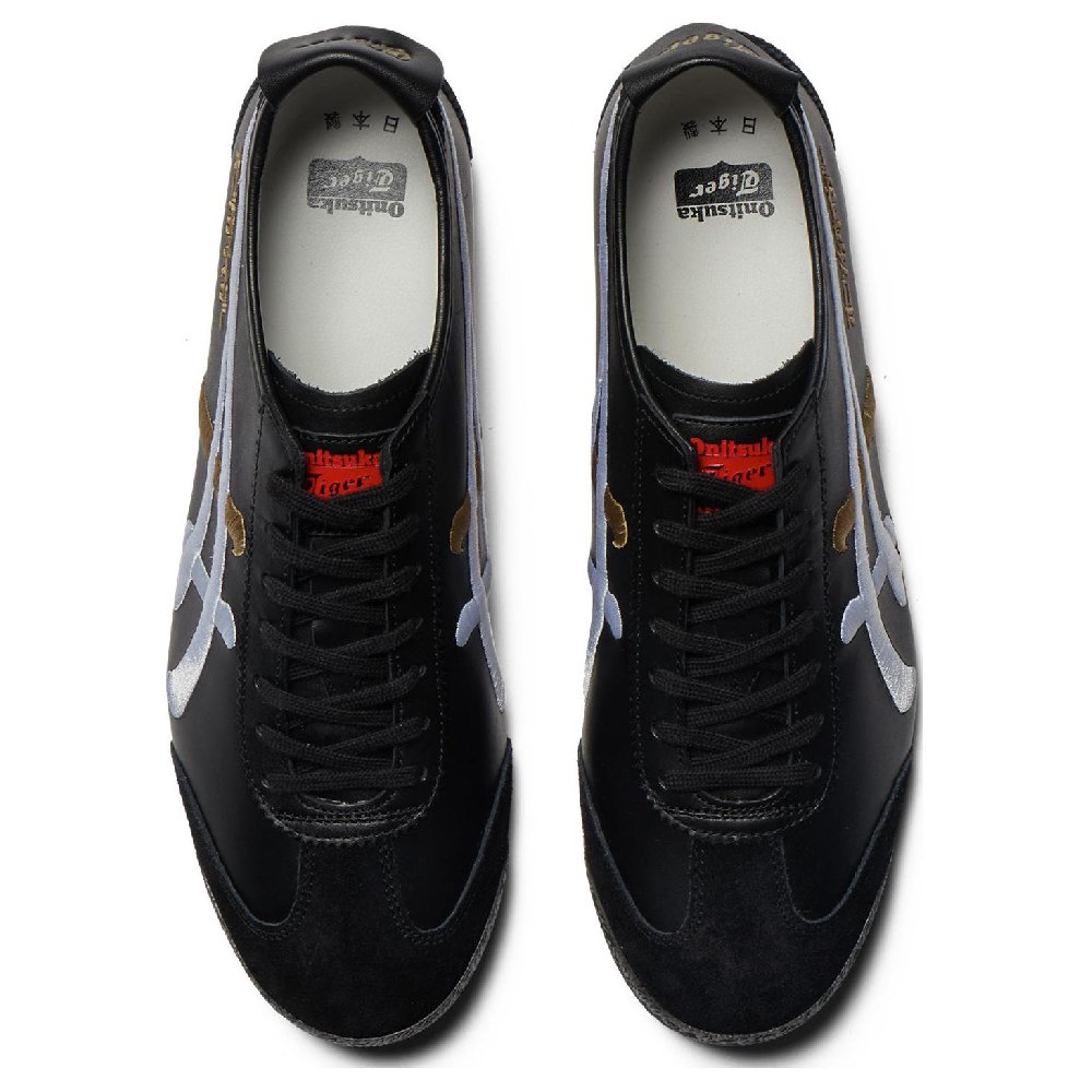 Onitsuka Tiger MEXICO 66 Anti Slip Wear Resistant Low Top Casual Shoes Unisex Black White