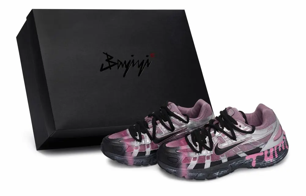 Nike P 6000 Low top Running Shoes Women's Black Silver Pink