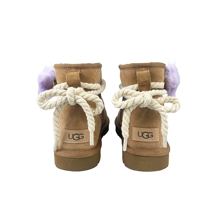 UGG CLASSIC MINI Warm And Wear-Resistant Short Snow Boots Women's Beige Chestnut