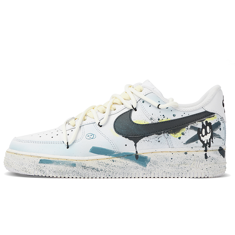Nike Air Force 1 Anti-Slip Wear-Resistant Low-Top Skateboard Shoes Men's Blue White