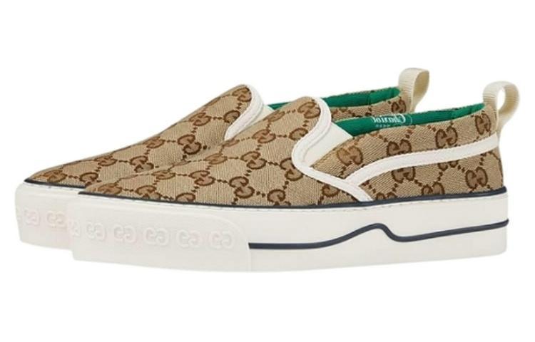 GUCCI Women's Tennis 1977 Slip On 'Beige Ebony' Women's