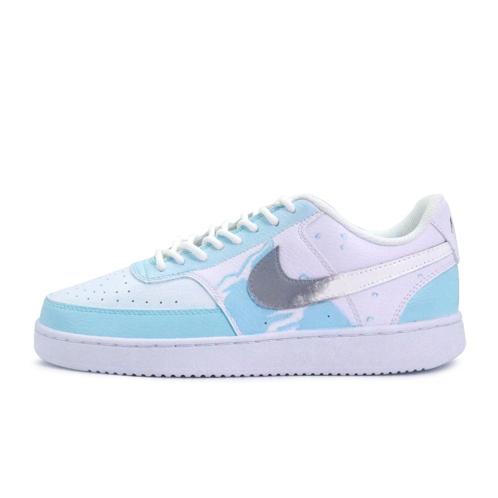 Nike Court Vision 1 Lightweight And Breathable Low-Top Skateboard Shoes Men's Blue White Gray
