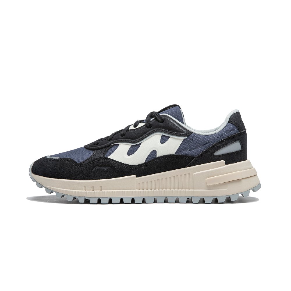 LINING Sports Life Collection Casual Shoes Men Low-Top Night Black/Mountain Blue
