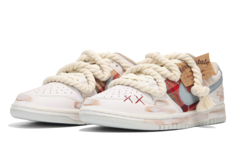 Nike Dunk Slip-Resistant Low-Top Skateboard Shoes Women's White Brown купить в интернет-магазине Yoocart с быстрой доставкой по России.
