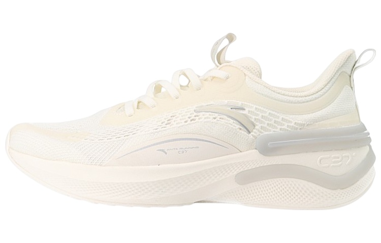 Anta C37 Series Breathable Lightweight And Wear-Resistant Low-Top Running Shoes Men's White Silver