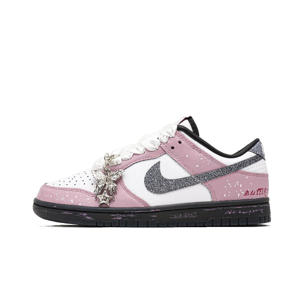 Nike Dunk Cushioning, Wear Resistant Low Top Skateboard Shoes Women's Pink