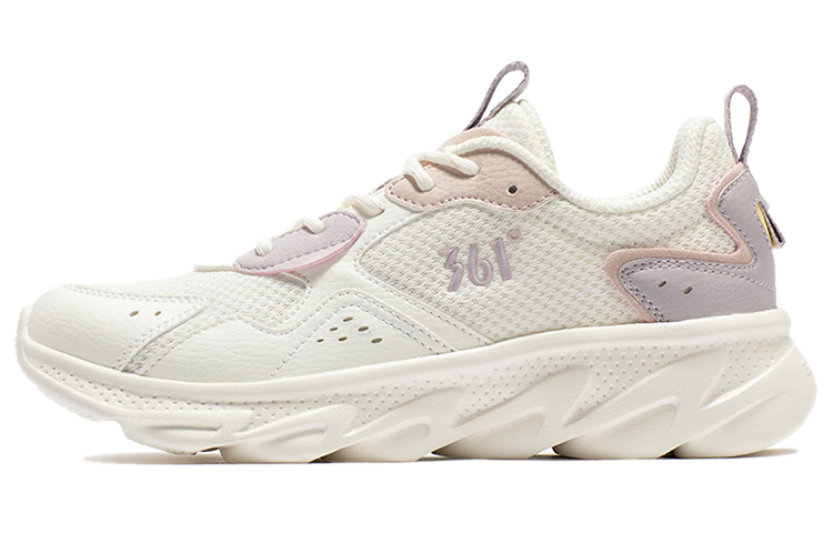 361° Breathable Low Top Running Shoes Women's White Purple