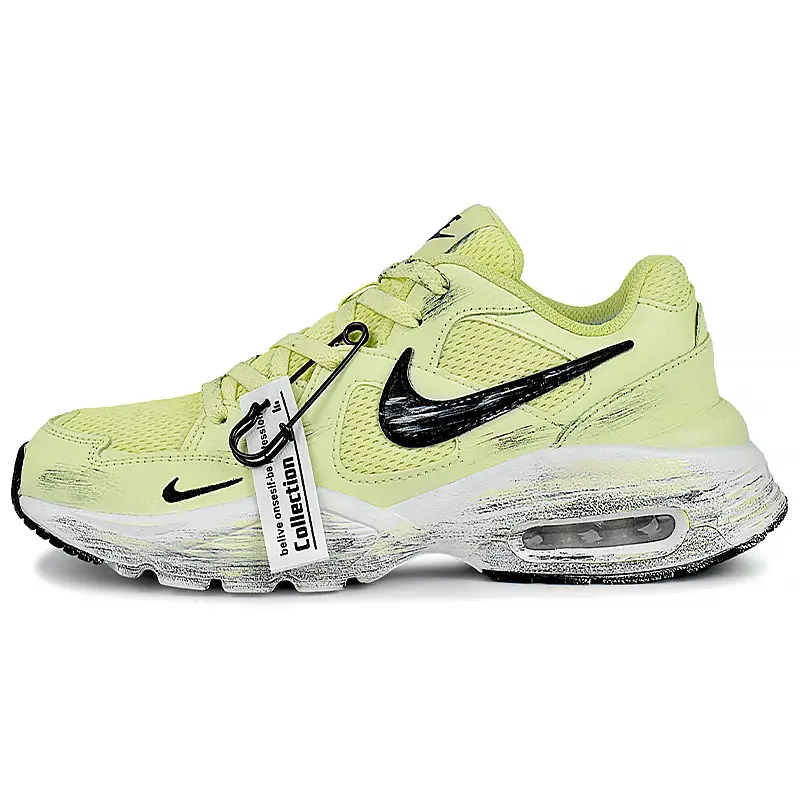 Nike Air Max Fusion Lightweight Low top Running Shoes Women's Yellow Green