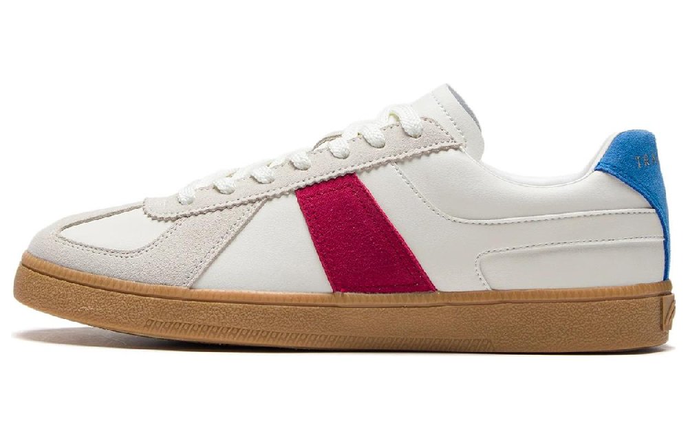 LiNing Abrasion Resistant, Lightweight, And Breathable Low Top Skateboard Shoes Men's White Red