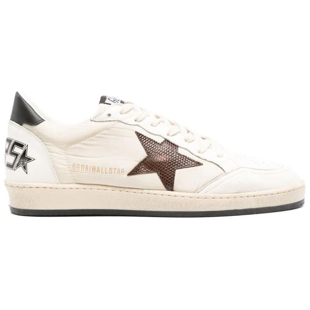 Golden Goose Ball Star Low Top Skateboard Shoes Men's Ecru