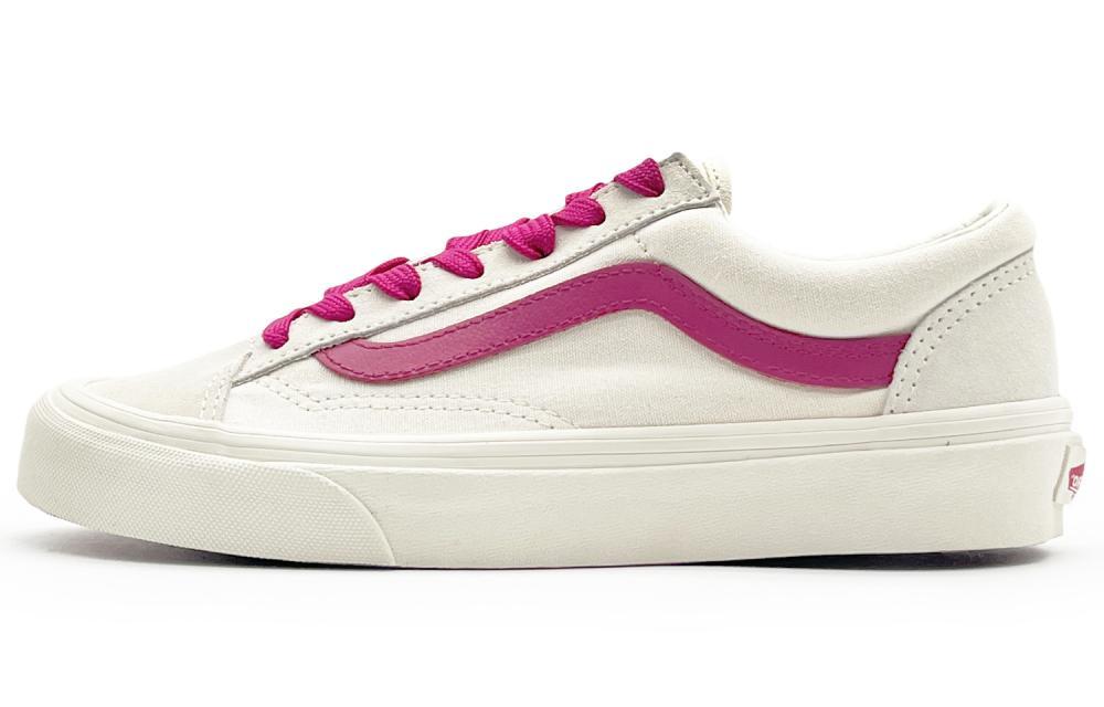 Vans Style 36 Anti-Slip And Wear-Resistant Breathable Low-Top Skateboard Shoes Unisex White Pink