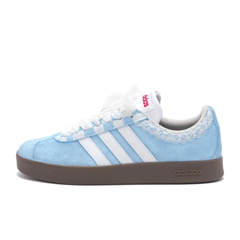 Adidas Neo VL Court 2.0 Thorned Sea Salt Ice Blue Anti Slip Wear Resistant Low Top Skateboard Shoes Unisex White Blue