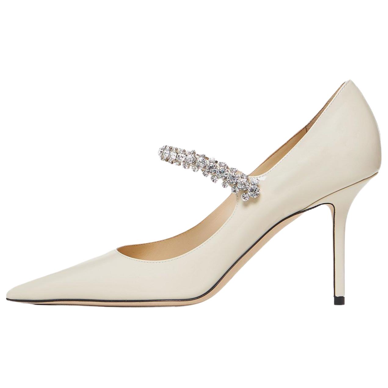 Jimmy Choo Bing Slim Heel High Heels 8.5cm Women's Linen