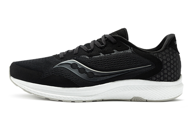 Saucony Freedom 4 Cushioning Anti-Slip Wear-Resistant Breathability Low-Top Casual Running Shoes Men's Black White