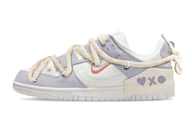 Nike Dunk Low Low-Top Skateboard Shoes Women's White Purple