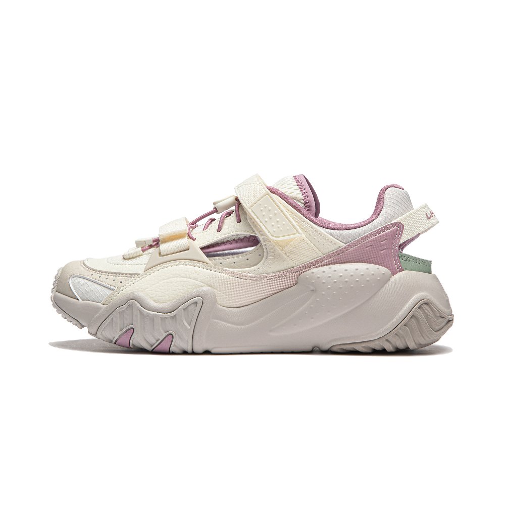 LiNing Sichuan Tour Cushioning Wear-Resistant Low-Top Casual Shoes Women's White Purple
