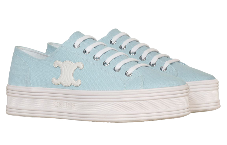 CELINE Jane Low Top Stylish Skateboarding Shoes Women's Light Blue купить в интернет-магазине Yoocart с быстрой доставкой по России.