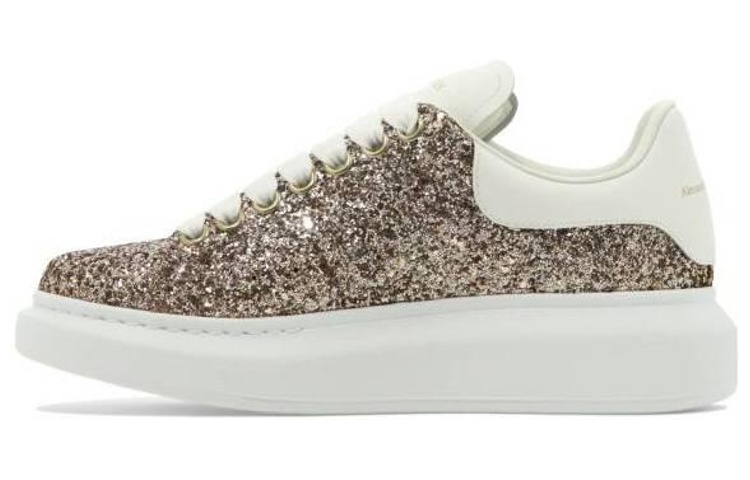 Alexander McQueen Larry Oversized Shoes 'Gold Glitter White' Women's