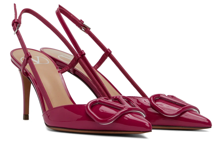 Valentino VlogoVlogo Slim Heel High Heels 8cm Women's Red
