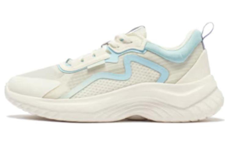 361° Cushioning Anti-Slip Wear-Resistant Breathability Low-Top Running Shoes Women's White Blue