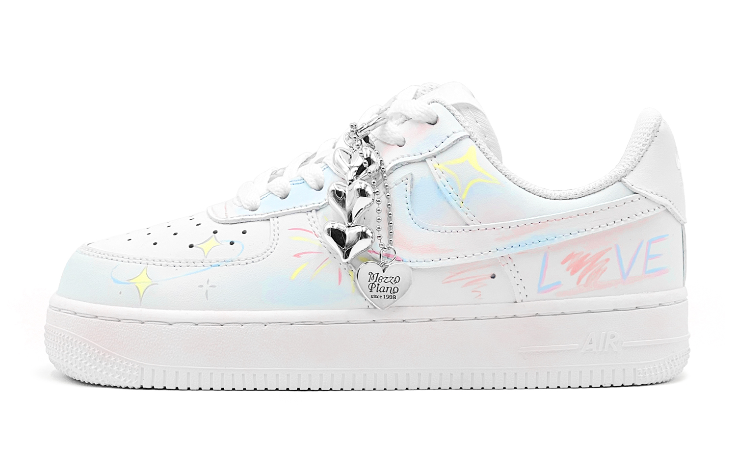 Nike Air Force 1 Air Force 1, Romantic Casual Multicolor Love Confession Low Top Skateboard Shoes Men's Blue Yellow купить в интернет-магазине Yoocart с быстрой доставкой по России.