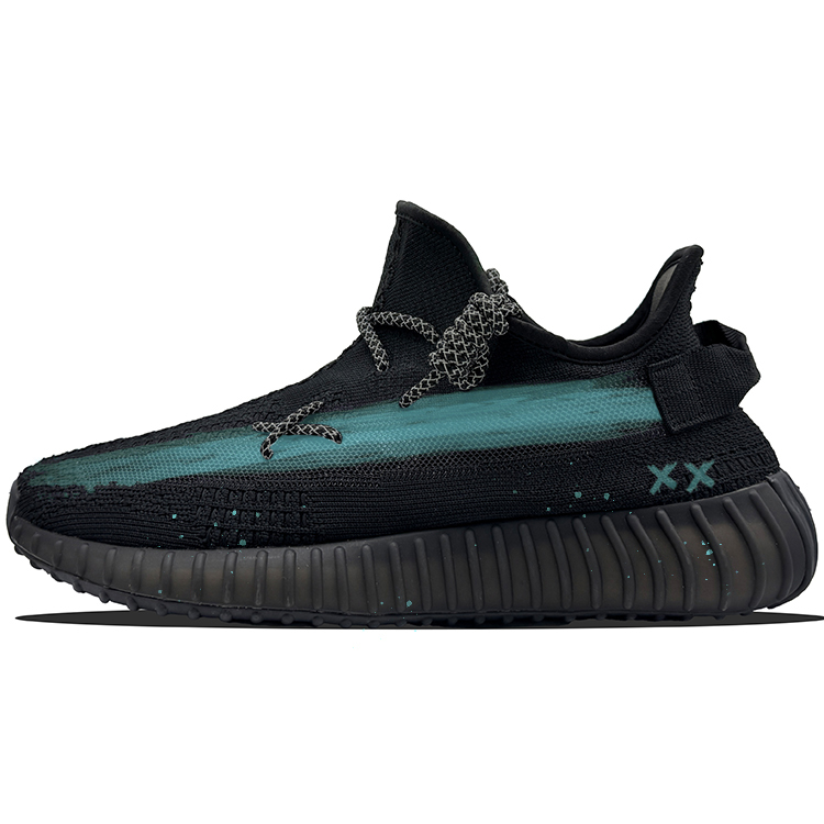 Adidas Originals Yeezy Boost 350 V2 Cushioning Slip Resistant Low Top Casual Shoes Unisex Black